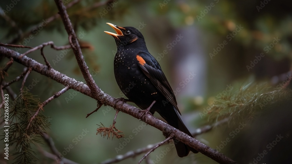 Fototapeta premium robin on a branch