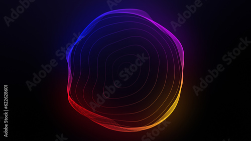 Fotografija Abstract circle animation with geometric ripple effect for intro and background