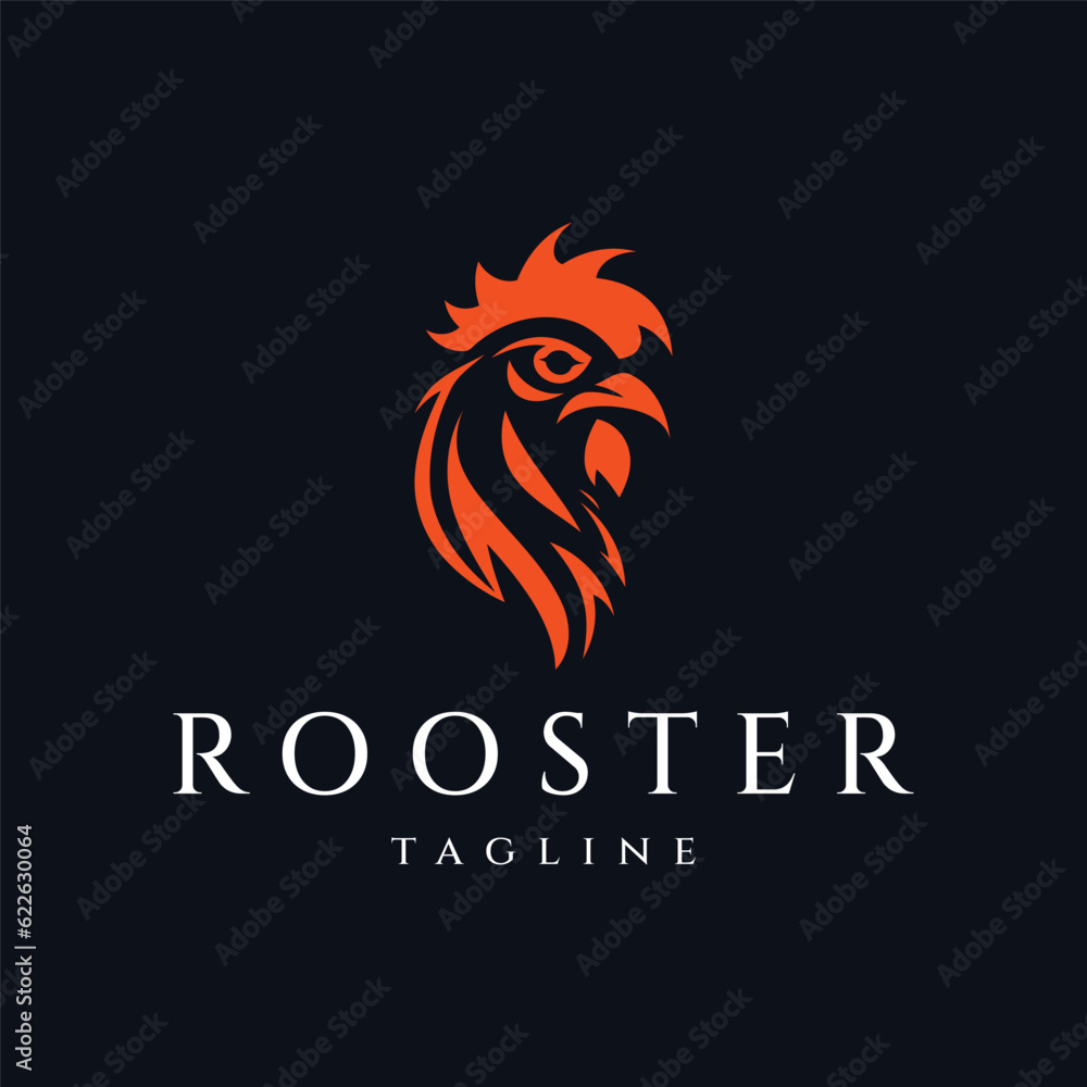 Rooster logo design vector illustration