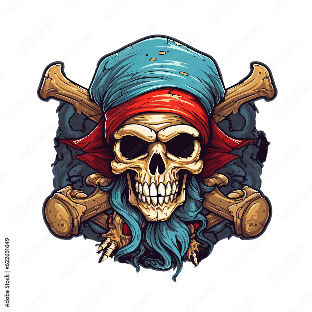 Fototapeta premium pirate skull and crossbones