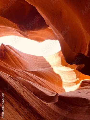 Lower Antelope Canyon USA Arizona, america. Navajo Tribal. Sandstone formations in deserts of Arizona 