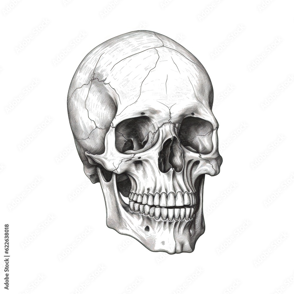 Fototapeta premium head skull ai generated