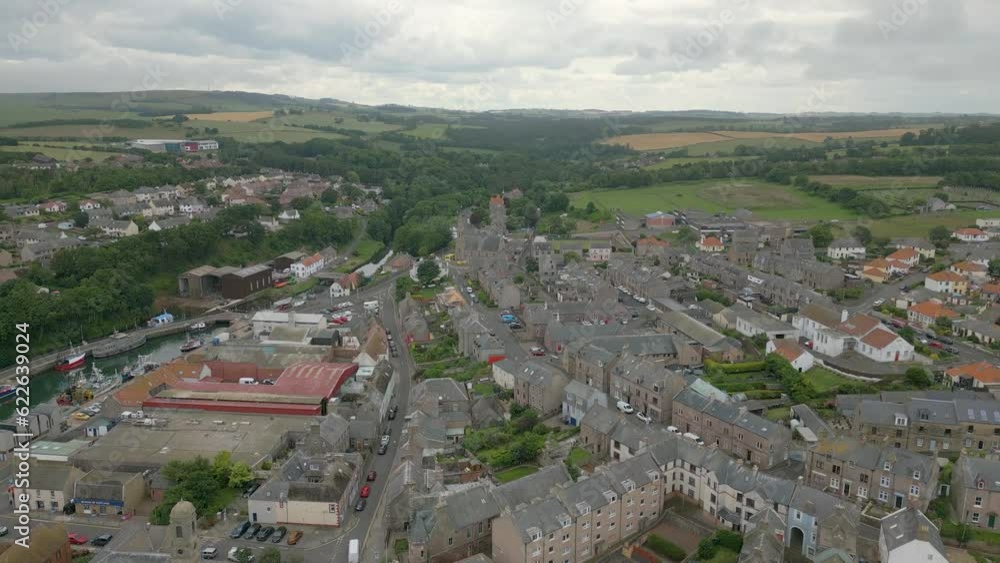 Aerial drone video of Eyemouth in Scotland Aerial drone video of Eyemouth in Scotland