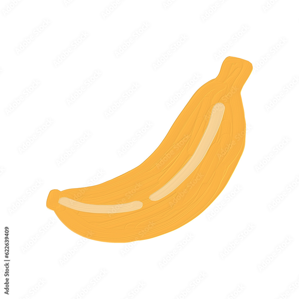 cute illustration minimal fruit with oil brush painting style cute illustration minimal fruit with oil brush painting style
