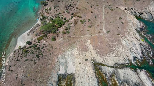 Wallpaper Mural Aerial view of the Mediterranean Sea and shrubs on mountains along Costa Brava Catalonia Torontodigital.ca