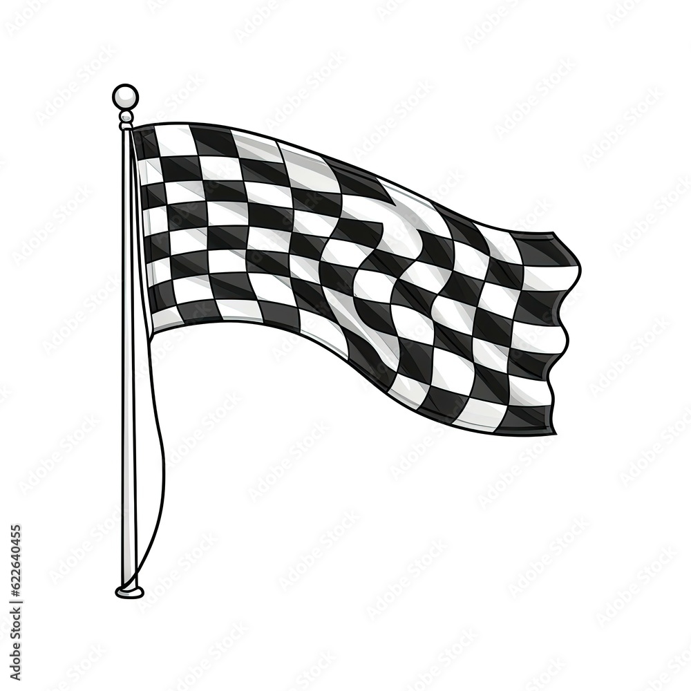 Fototapeta premium auto racing flag ai generated