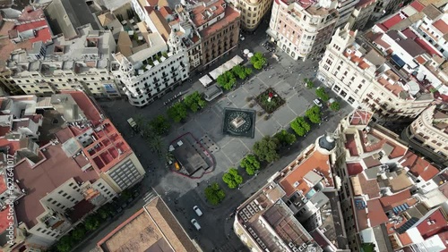 Aerial shot of Plaza de las Tendillas square in Cordoba, Andalusia, Spain photo