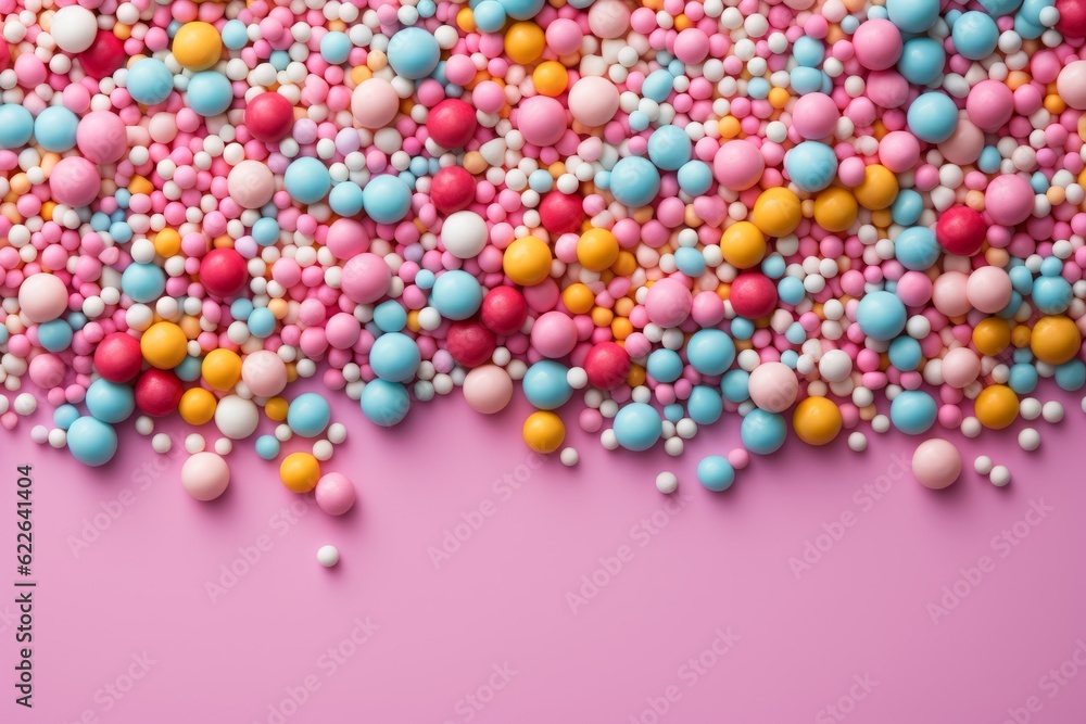 Trendy Pattern Of Colorful Sprinkles, Generative AI Trendy Pattern Of Colorful Sprinkles, Generative AI