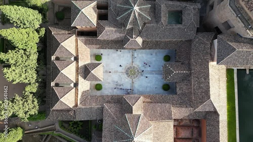 The Patio of the Lions (Patio de los Leones), Nasrid Palaces, Alhambra, Granada