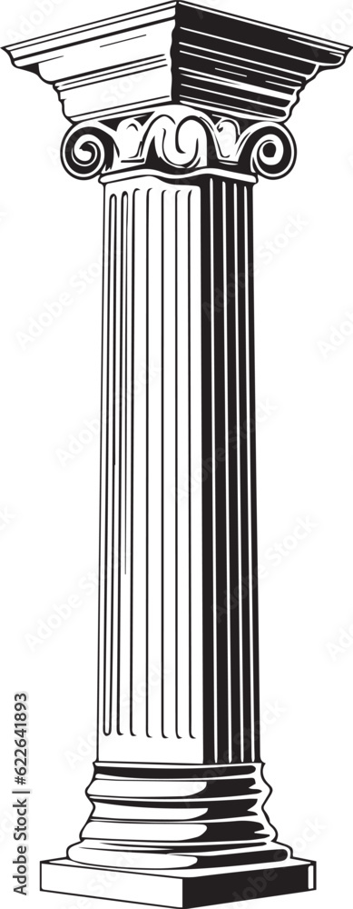 Ancient Greek columns vector illustration, SVG Ancient Greek columns vector illustration, SVG