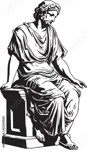 Ancient greek sculptures, Greece mythology sculptures, vector Illustration, SVG