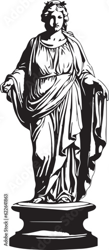 Ancient greek sculptures, Greece mythology sculptures, vector Illustration, SVG