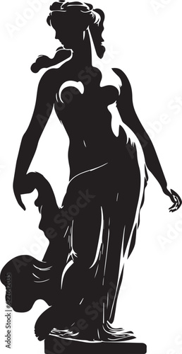Ancient greek sculptures Venus Miloska, Greece mythology sculptures Venus Miloska, Vector Illustration, SVG