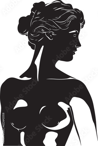 Ancient greek sculptures Venus Miloska, Greece mythology sculptures Venus Miloska, Vector Illustration, SVG