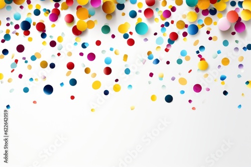 Colorful Confetti Horizontal Seamless Background, Generative AI 