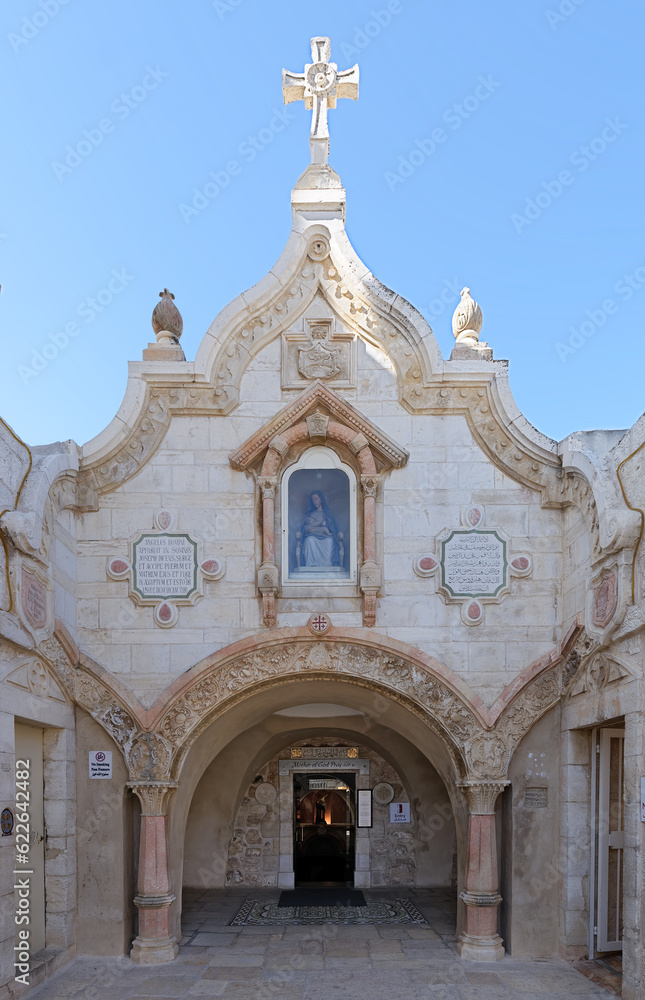 Milk Grotto church also called The Chapel of the Milk Grotto of Our Lady in Bethlehem, Palestinian territories, Israel. Erected in 1872.