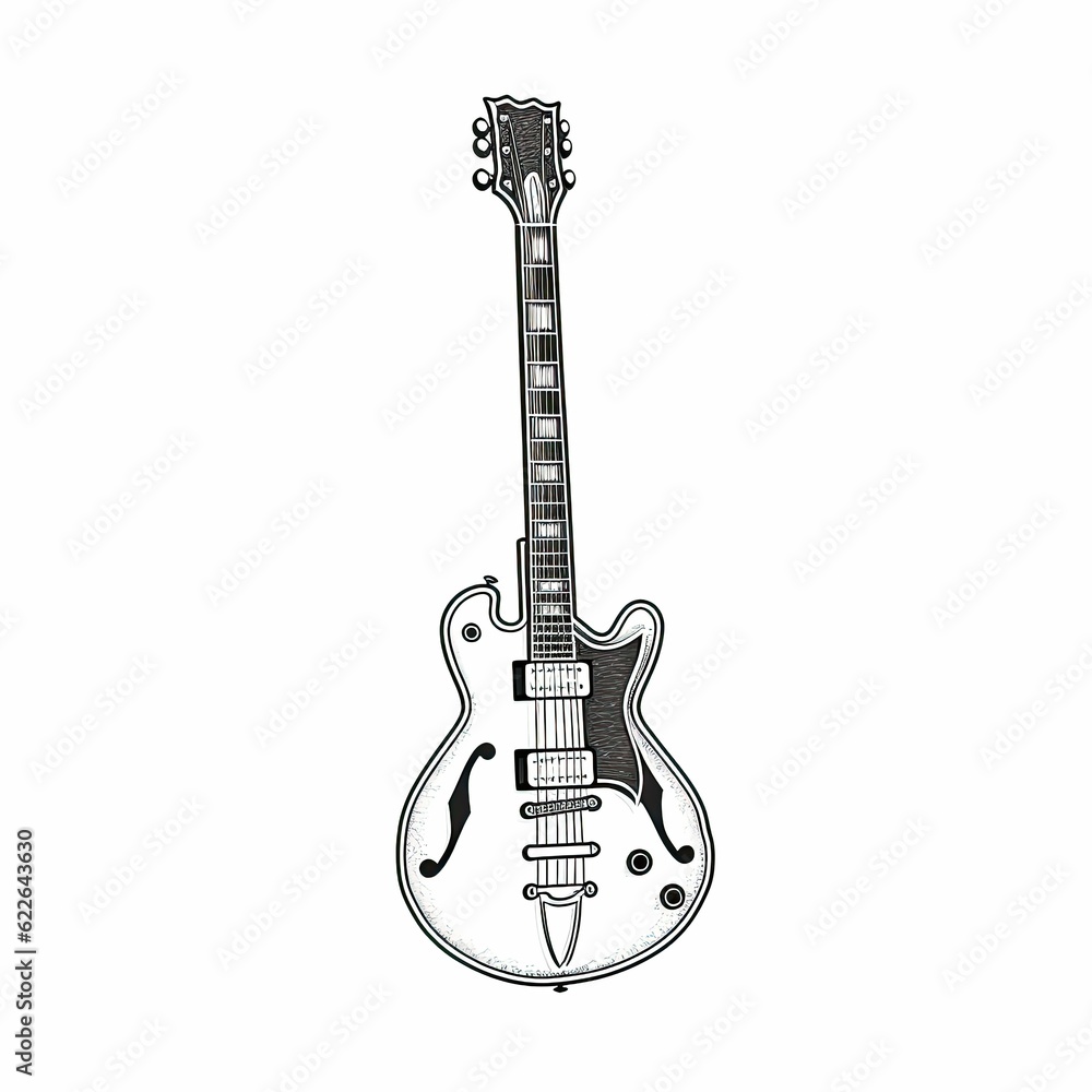 Fototapeta premium rock guitar ai generated