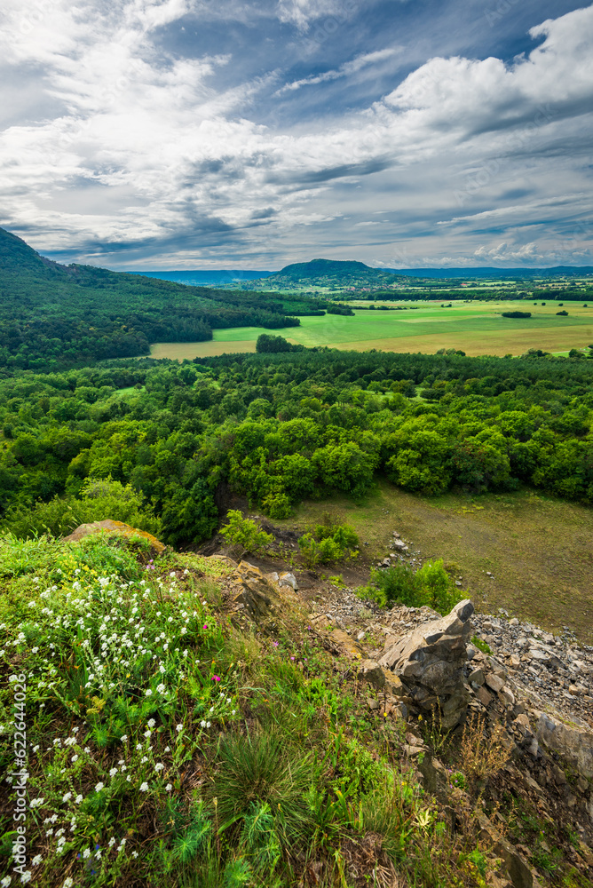 Classical hungarian landscape of Balaton Uplands, Kali-Basin, Hungary