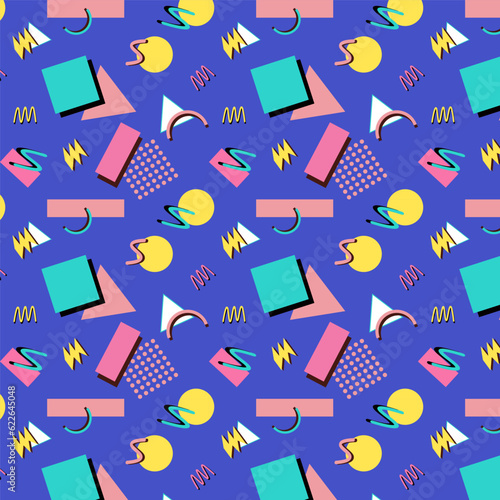 geometric abstract memphis pattern simple shapes