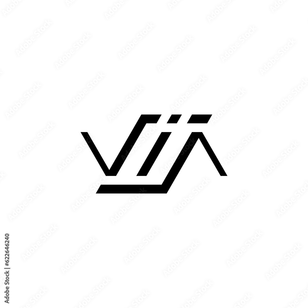 initial letter VIA roof onstruction logo vector initial letter VIA roof onstruction logo vector