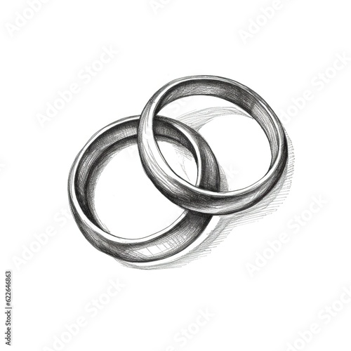 marriage Pair wedding rings ai generated