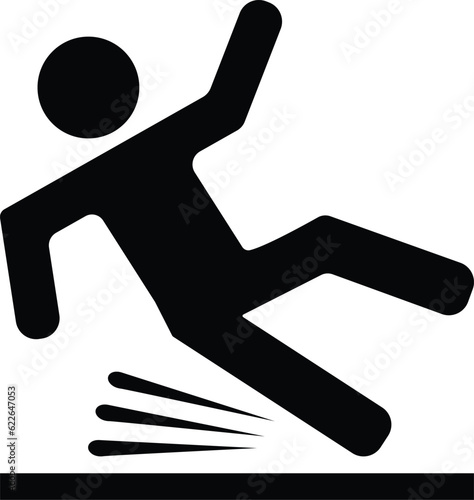 falling person silhouette vector