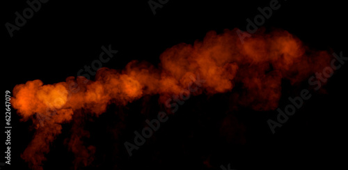 Series of powerful burstings with fire, isolated - object 3D illustration