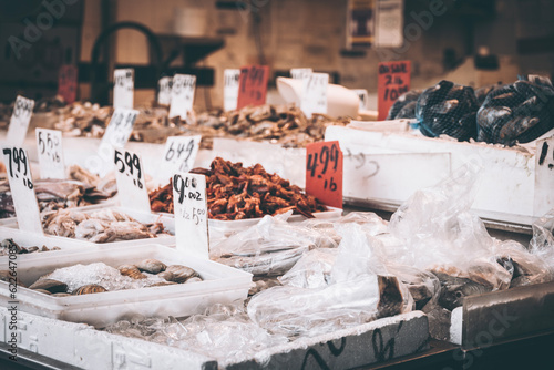 Fresh fish for sale, Chinatown NYC