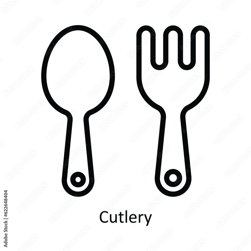 Cutlery Vector outline Icon Design illustration. Kitchen and home Symbol on White background EPS 10 File Cutlery Vector outline Icon Design illustration. Kitchen and home Symbol on White background EPS 10 File