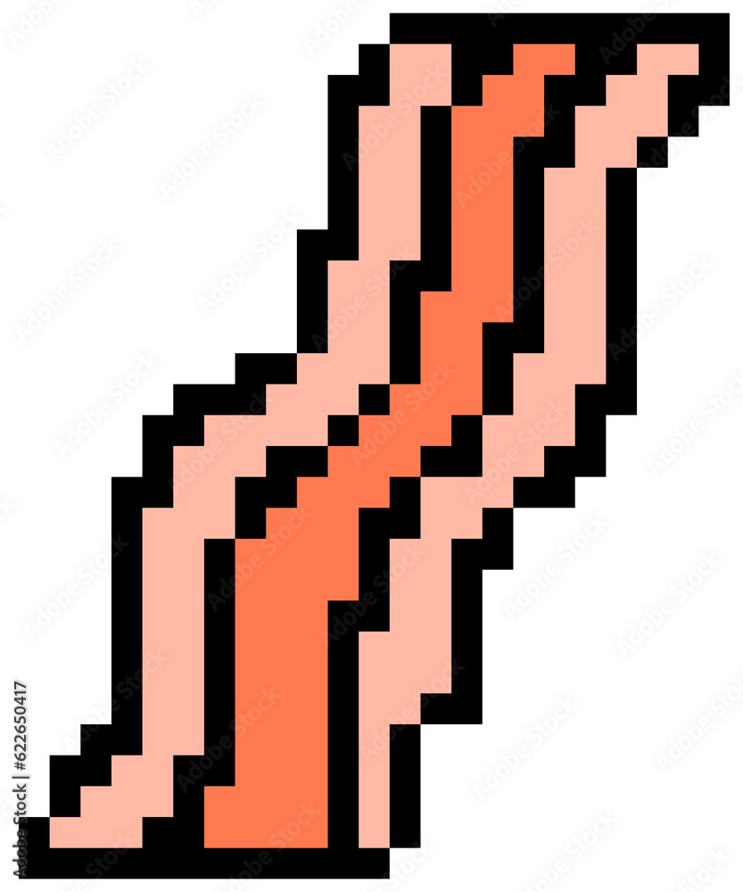 pixel bacon illustration