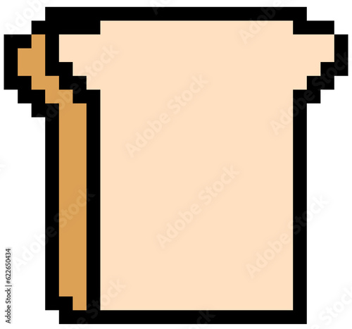 Pixel bread illustration