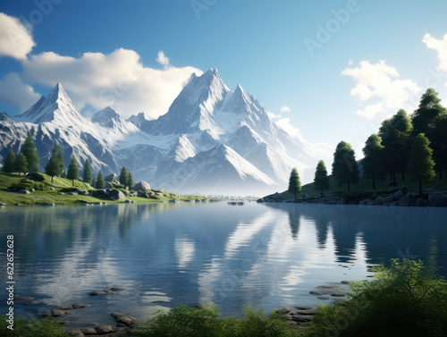 Beautiful Mountain - Generative AI