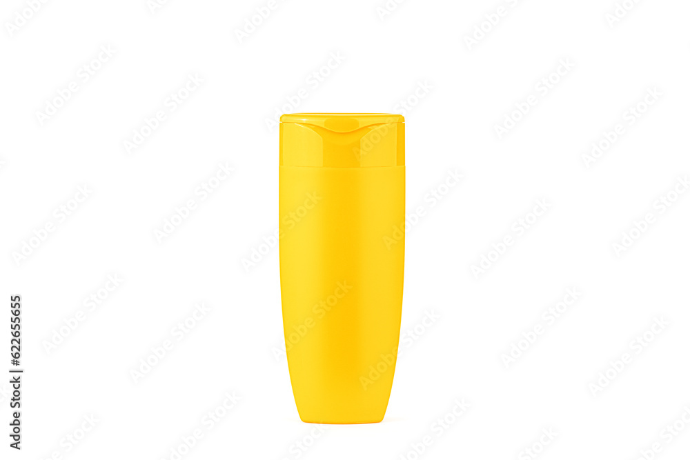 Yellow shampoo mockup bottle Yellow shampoo mockup bottle