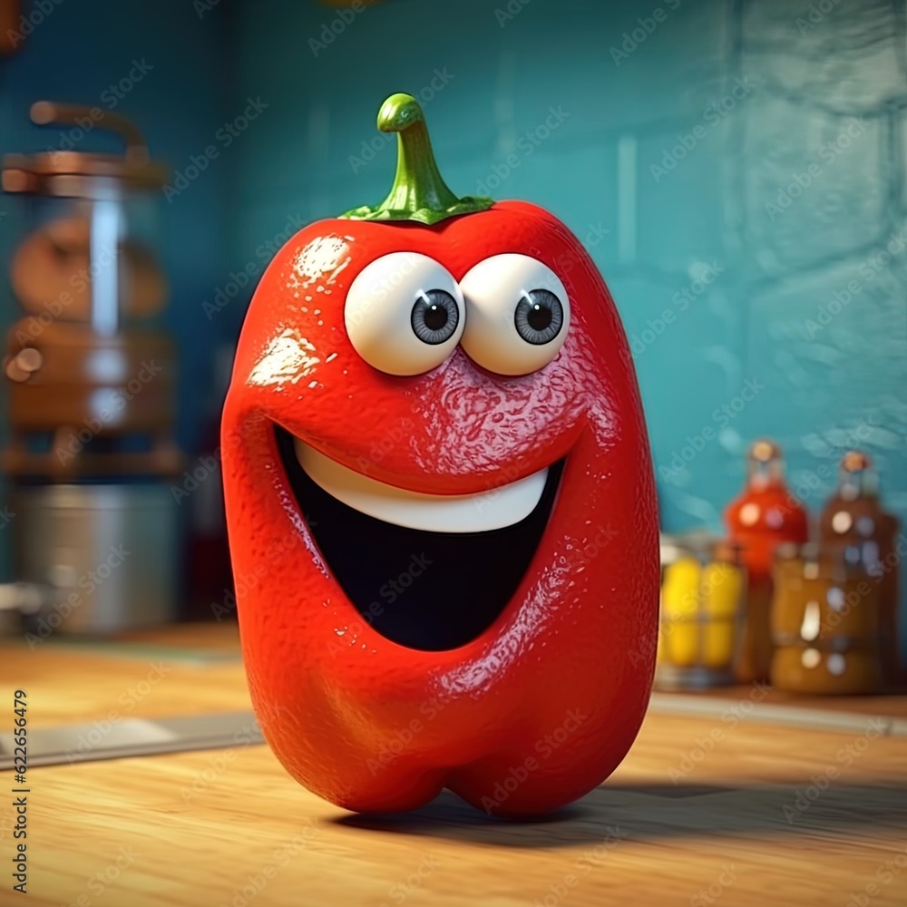 red pepper cartoon character