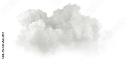 Daytime white clouds floating on transparent backgrounds 3d illustrations png