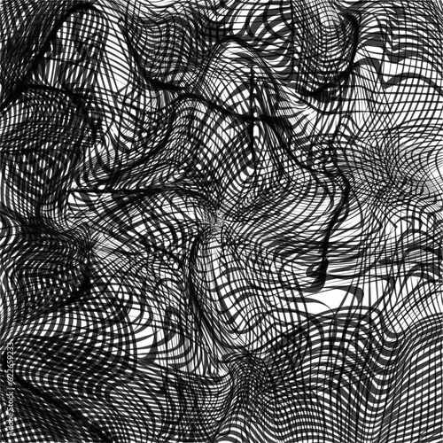 A lot of fishing net crumpled into a pile