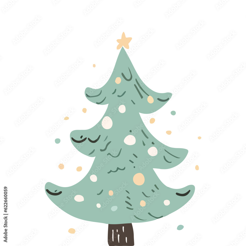 Christmas tree on white background Christmas tree on white background