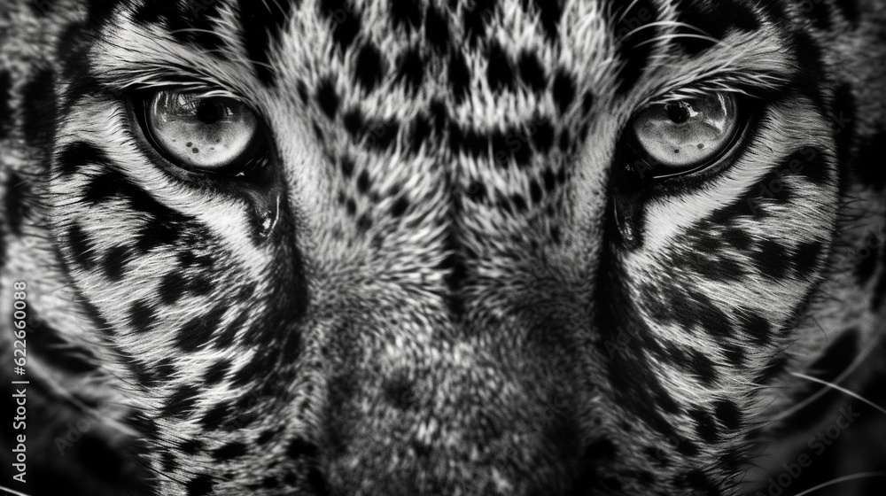 close up portrait of a leopard HD 8K wallpaper Stock Photographic Image