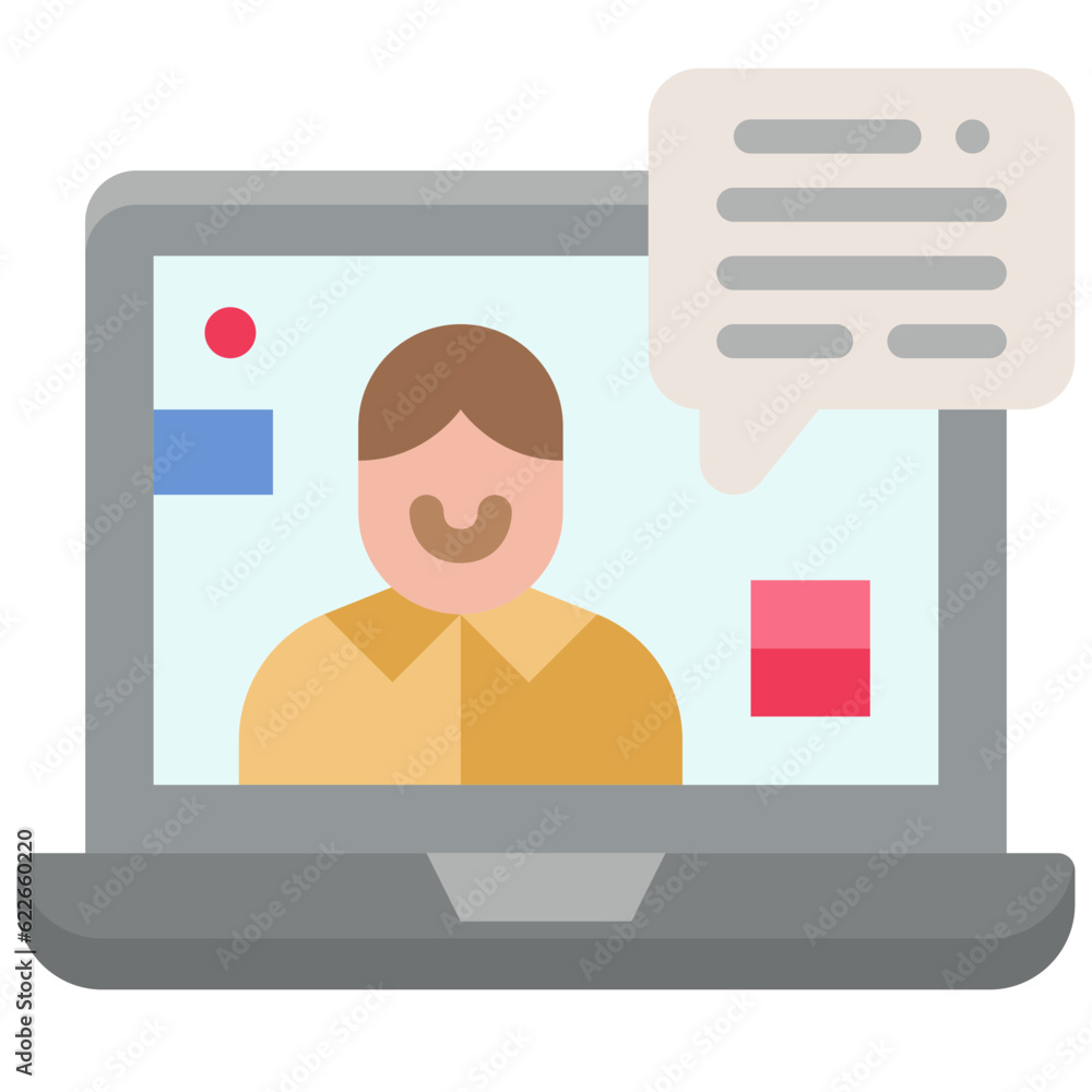 video calling flat icon video calling flat icon