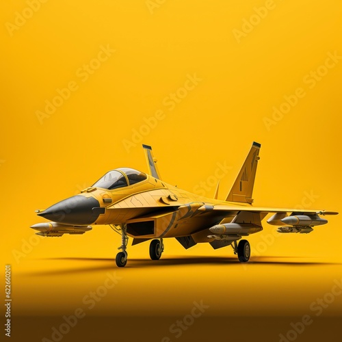 et Fighter on yellow background