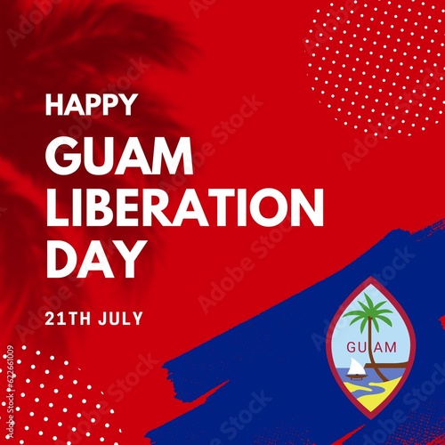 Cuadro en lienzo Premium Vector | Vector illustration for guam liberation day 21th july