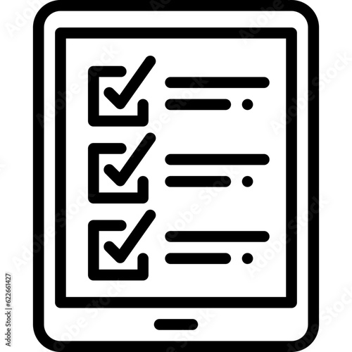 checklist line icon