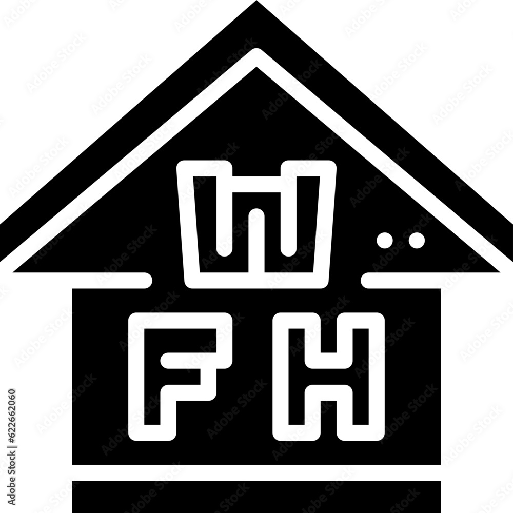 work from home solid icon work from home solid icon