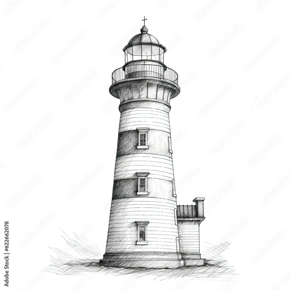 house lighthouse ai generated