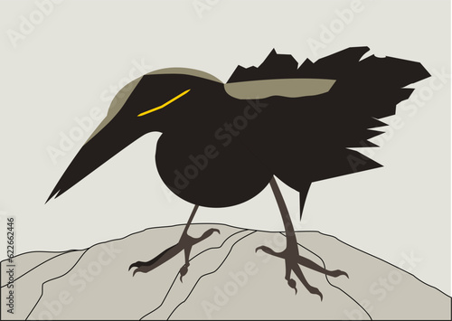 Wallpaper Mural Crow on rock Torontodigital.ca