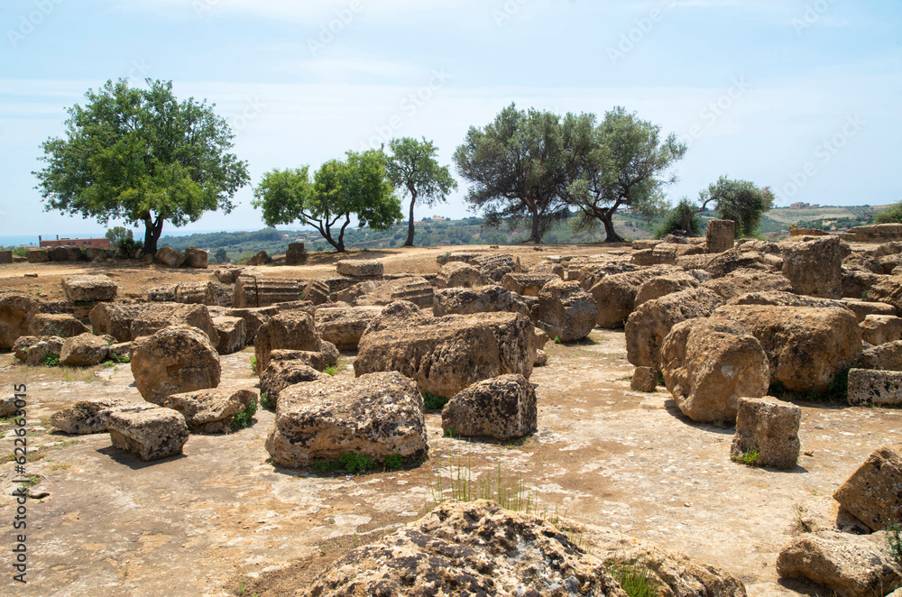 Ruins in Valley of the temples, Agrigento, Italy