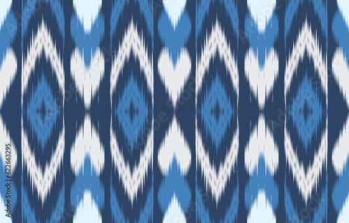 Ethnic abstract ikat art. Aztec ornament print. geometric ethnic pattern seamless color oriental. Design for background ,curtain, carpet, wallpaper, clothing, wrapping, Batik, vector illustration.