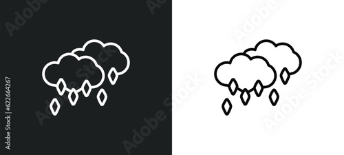 ice pellets outline icon in white and black colors. ice pellets flat vector icon from weather collection for web, mobile apps and ui.