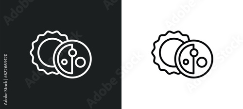 eclipse outline icon in white and black colors. eclipse flat vector icon from weather collection for web, mobile apps and ui.