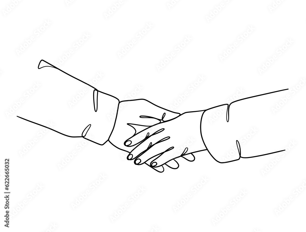 Continuous line drawing of hands couple trendy minimalist illustration. Vector illustration. Continuous line drawing of hands couple trendy minimalist illustration. Vector illustration.